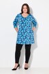 Floral Pintuck Knit 3/4 Sleeve Tunic