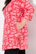 Floral Pintuck Knit 3/4 Sleeve Tunic