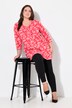 Floral Pintuck Knit 3/4 Sleeve Tunic