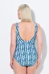 Maillot de bain sans bonnets souples. Passepoil et motif vagues. Matière recyclée