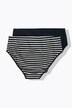 Slip, 2-pack, streepjes/uni, biologische katoen