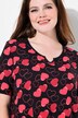 Bigshirt, hjerter, rund hals/tunika-udskæring, kort ærme