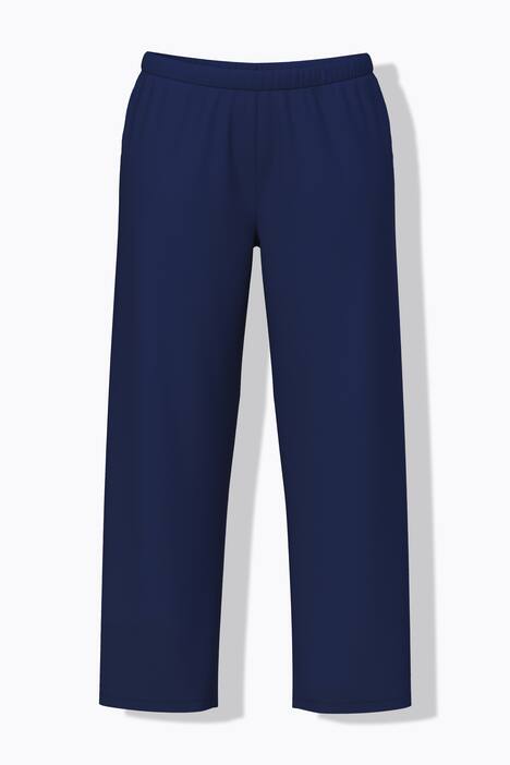 Pyjamabroek, effen / harten, lange pijpen