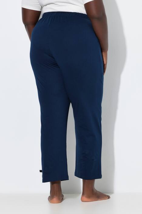 Pyjamabroek, effen / harten, lange pijpen