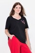Pyjamashirt, harten, korte mouwen