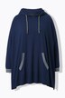 Loungewear-poncho, oversized, hette, lange ermer