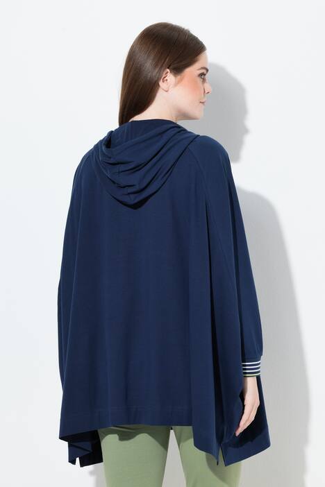 Loungewear poncho, oversized, capuchon, lange mouwen