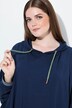Loungewear-poncho, oversized, hette, lange ermer