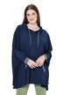 Domácí pončo, oversize, kapuce, dlouhé rukávy