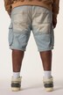 STHUGE Jeans-Bermuda, Baggy Fit, Cargotaschen, bleached Denim, bis 72