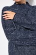 Pullover, striber, ståkrave, langærmet