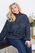 Pullover, striber, ståkrave, langærmet