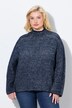 Pullover, striber, ståkrave, langærmet