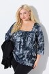 T-shirt, A-linje, læg, carree-udskæring, 3/4-ærme