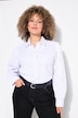Blouse, broderie cœur, coupe évasée, col chemise, manches longues