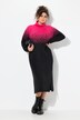 Gradient Turtleneck Midi Length Sweater Dress