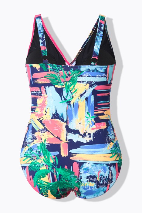 Badpak, wikkellook, zachte cups, V-hals