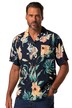 Košile JP1880, krátké rukávy, květovaný potisk, Cuba límeček, Cuba střih, do 8XL
