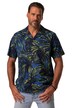 Košile JP1880, krátké rukávy, plošný potisk, Cuba límeček, Cuba střih, do 8XL