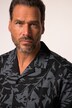 Hemd, Halbarm, Leinenmix, floraler Print, Cuba-Kragen, Cuba Fit, bis 8 XL