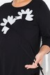 T-shirt, A-lijn, 3D-bloemen