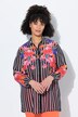 Blusa dal taglio svasato in chiffon con righe e fiori