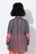 Blusa dal taglio svasato in chiffon con righe e fiori