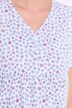 Chemise de nuit à fleurs. Col V et manches courtes