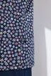 Pyjamastop, blomster, V-udskæring, korte ærmer
