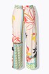 Pantalon fluide. Jambe large et droite. Taille élastique