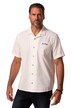 Košile JP1880, lněná směs, krátké rukávy, výšivka, Cuba střih, Cuba límeček, do 8XL