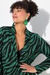 Slim-fitting zebra pattern blazer