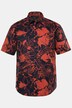 Chemise en lin mélangé JP 1880, manches courtes et col Kent, imprimé all-over, coupe Modern Fit - jusqu'au 8 XL