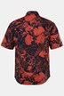 Chemise en lin mélangé JP 1880, manches courtes et col Kent, imprimé all-over, coupe Modern Fit - jusqu'au 8 XL