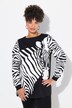 Sweat-shirt imprimé zèbre, manches longues et amples, coupe évasée