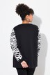 Sweat-shirt imprimé zèbre, manches longues et amples, coupe évasée