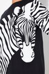 Sweat-shirt imprimé zèbre, manches longues et amples, coupe évasée
