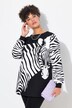 Sweat-shirt imprimé zèbre, manches longues et amples, coupe évasée