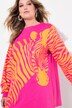Sweat-shirt imprimé zèbre, manches longues et amples, coupe évasée