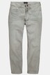 Jeans Men+ con taglio speciale per l'addome, denim colorato, vestibilità normale e cinque tasche, disponibili fino alla tg. 72
