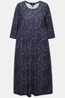 Robe en jersey, imprimé all-over, coupe évasée