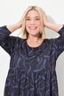 Robe en jersey, imprimé all-over, coupe évasée
