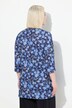 Longshirt, A-Linie, Blumenmuster, V-Ausschnitt
