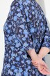 Longshirt, A-Linie, Blumenmuster, V-Ausschnitt