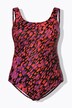 Maillot de bain imprimé. Sans bonnets souples. Décolleté rond