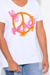 T-skjorte, A-linje, PEACE-motiv