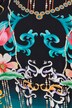 Robe de plage sans manches. Imprimé baroque. Encolure ronde. Coupe évasée