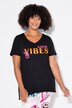 T-shirt motif GOOD VIBES, coupe évasée
