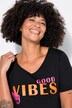 T-shirt motif GOOD VIBES, coupe évasée
