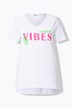 T-shirt, A-lijn, GOOD VIBES-motief
